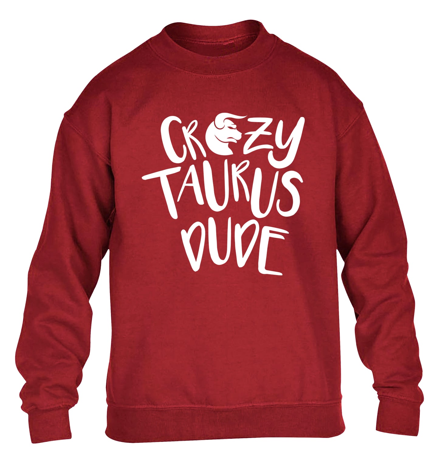 Crazy taurus lady children's grey sweater 12-13 Years