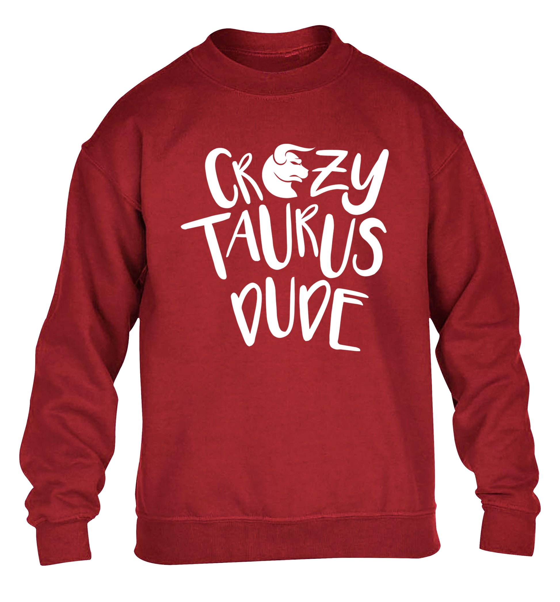 Crazy taurus lady children's grey sweater 12-13 Years