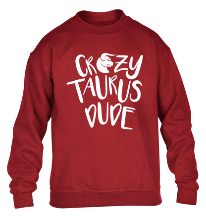 Crazy taurus lady children's grey sweater 12-13 Years