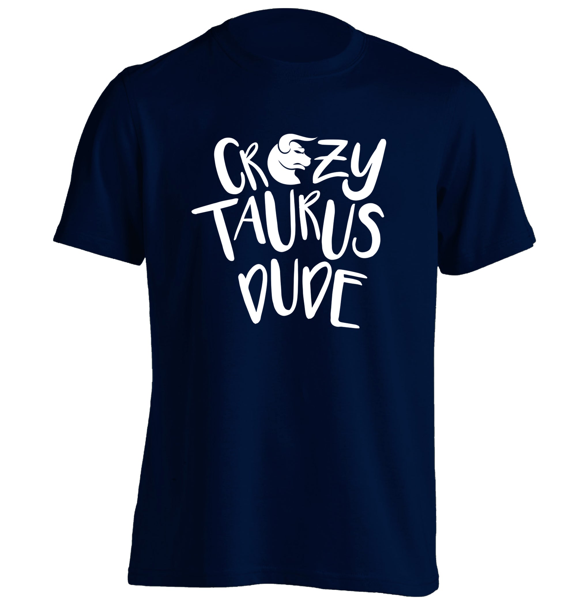 Crazy taurus lady adults unisex navy Tshirt 2XL