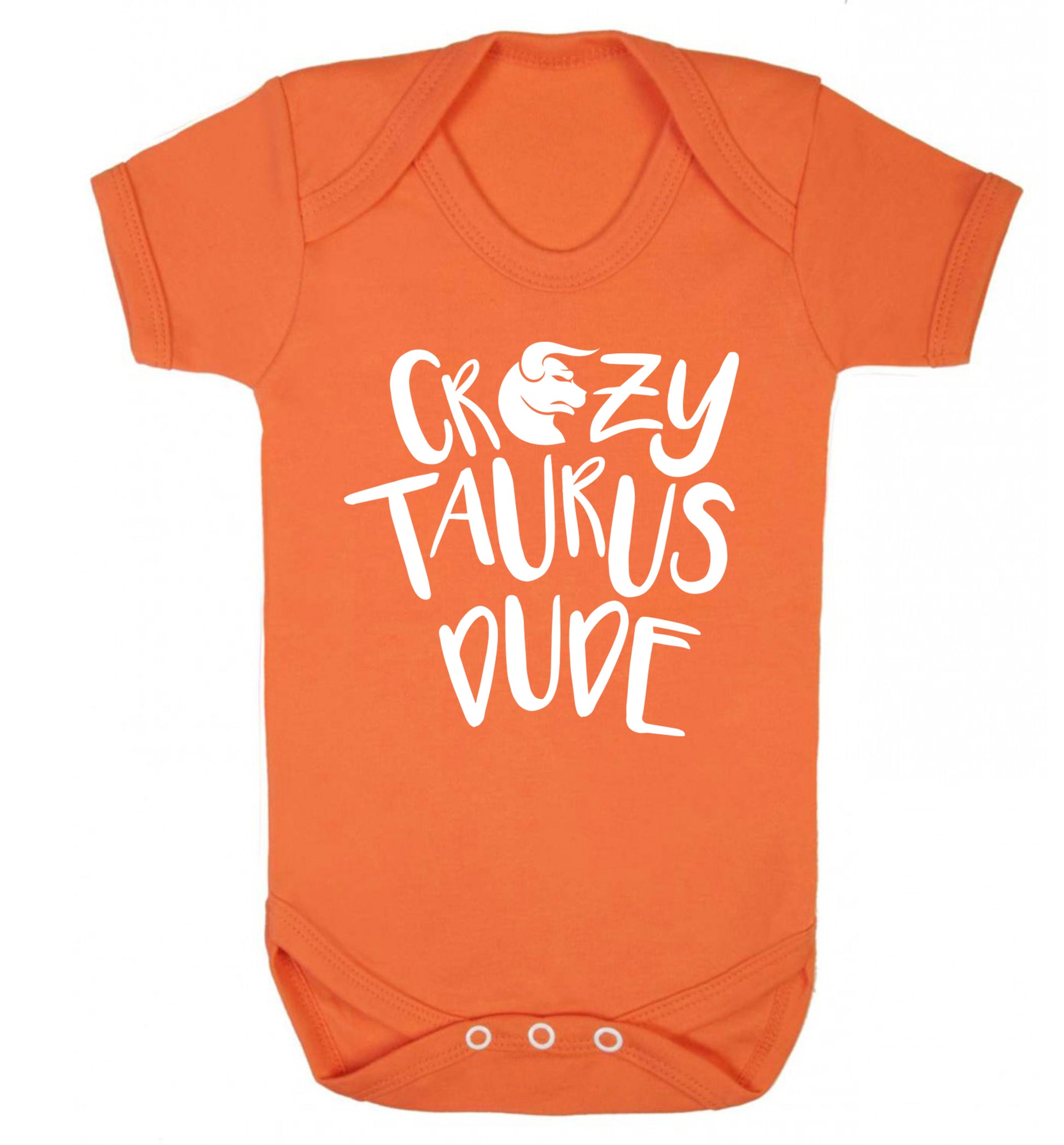 Crazy taurus lady Baby Vest orange 18-24 months