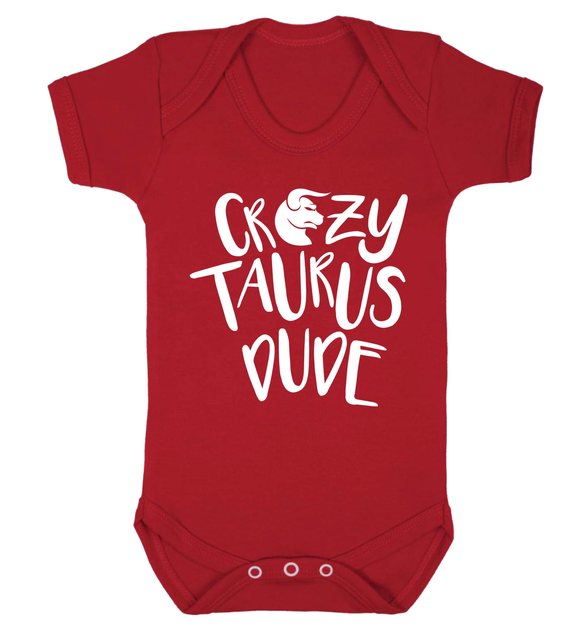 Crazy taurus lady Baby Vest red 18-24 months