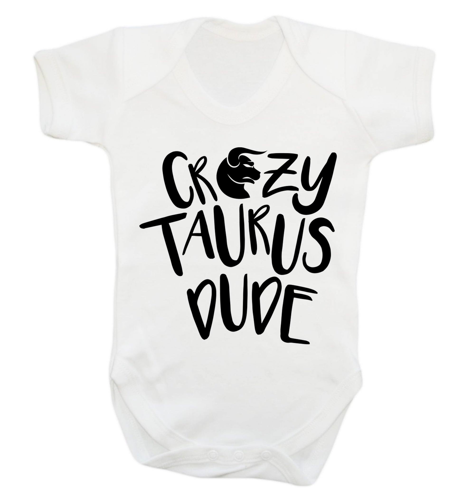 Crazy taurus lady Baby Vest white 18-24 months
