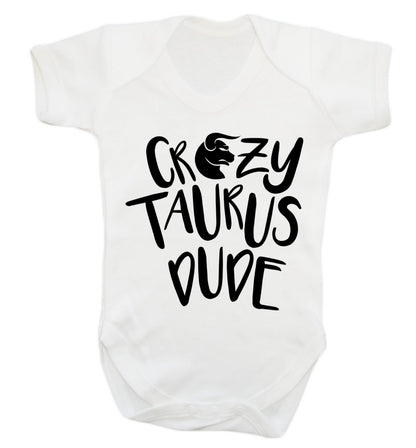Crazy taurus lady Baby Vest white 18-24 months