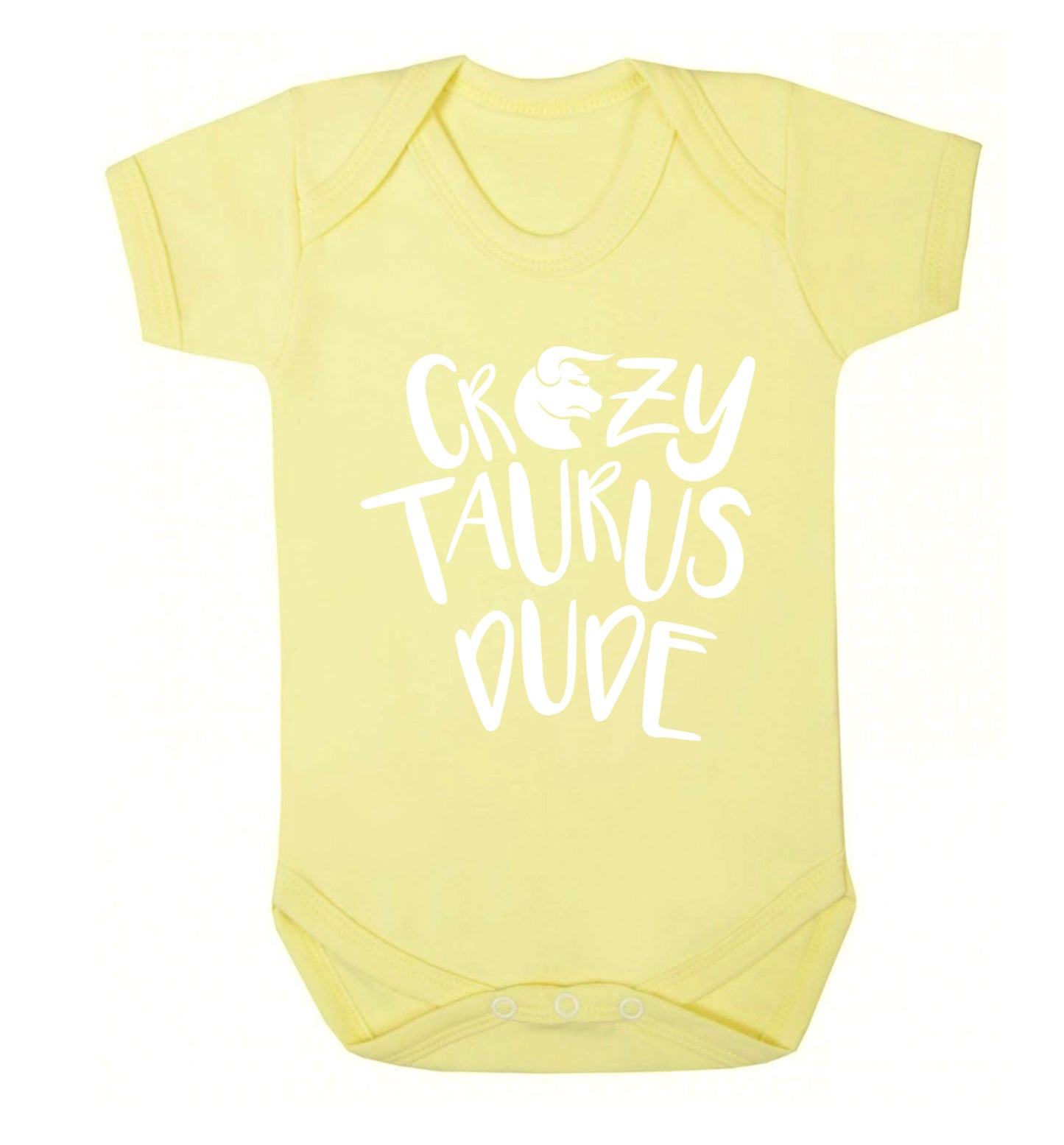Crazy taurus lady Baby Vest pale yellow 18-24 months