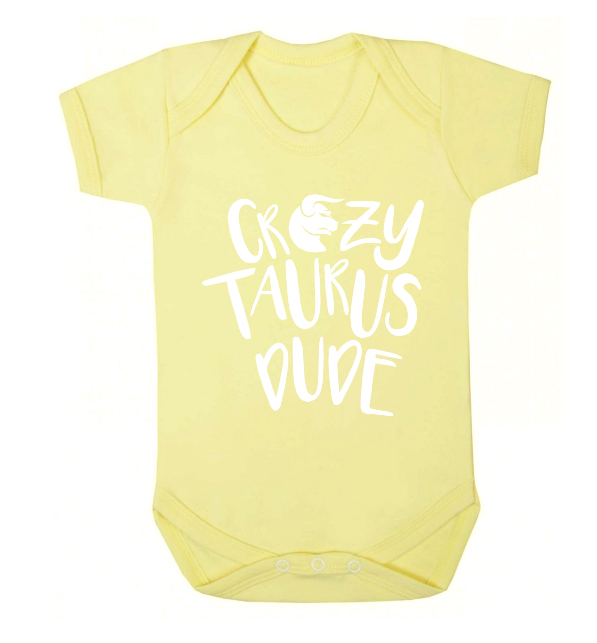 Crazy taurus lady Baby Vest pale yellow 18-24 months