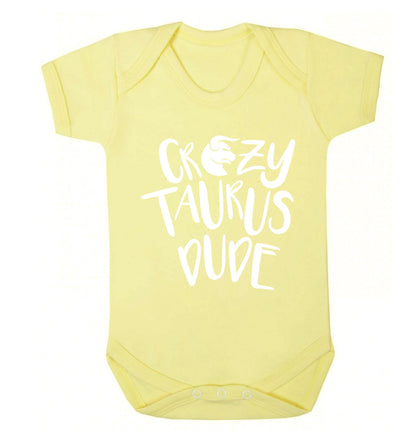 Crazy taurus lady Baby Vest pale yellow 18-24 months