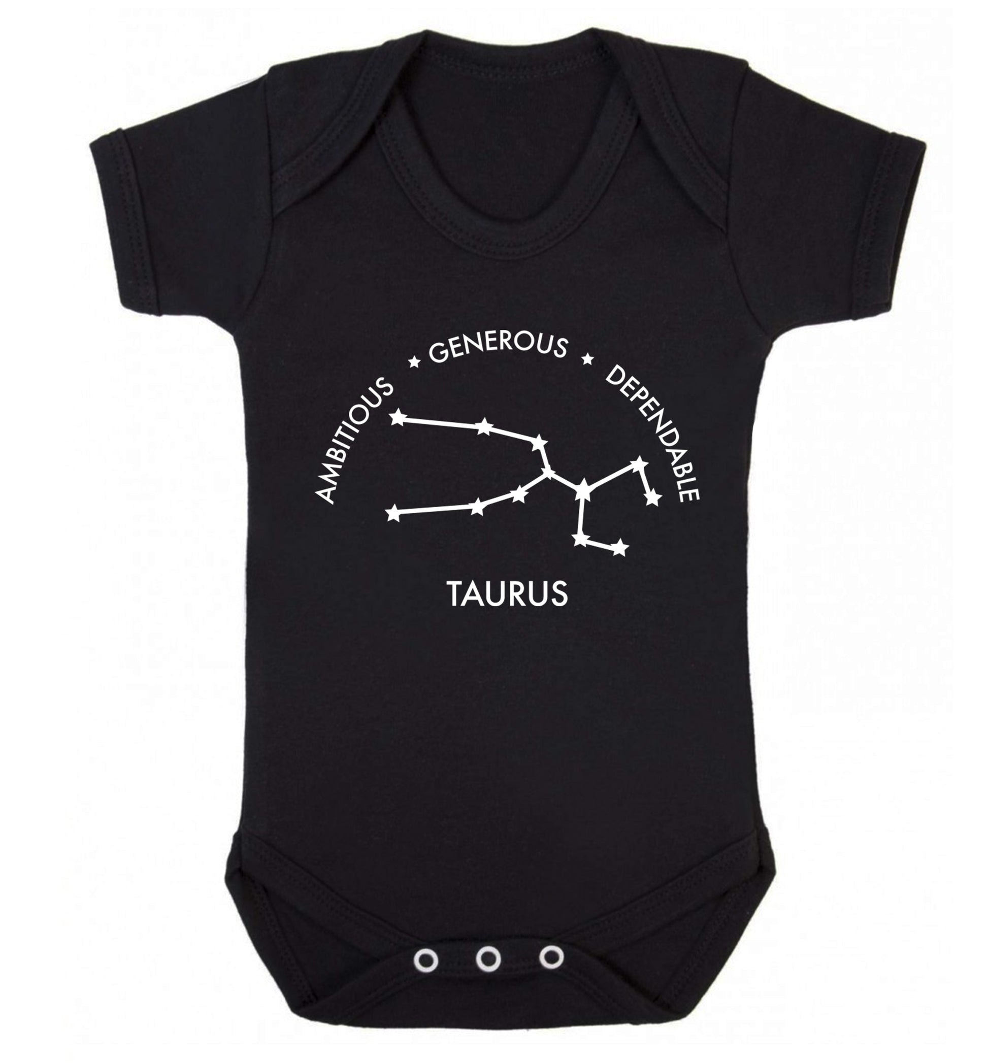 Taurus Ambitious Generous Dependable Baby Vest black 18-24 months