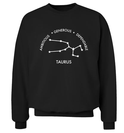 Taurus Ambitious Generous Dependable Adult's unisex black Sweater 2XL