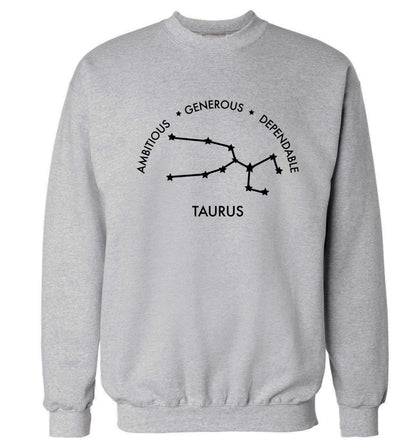 Taurus Ambitious Generous Dependable Adult's unisex grey Sweater 2XL