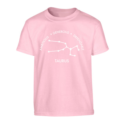 Taurus Ambitious Generous Dependable Children's light pink Tshirt 12-13 Years