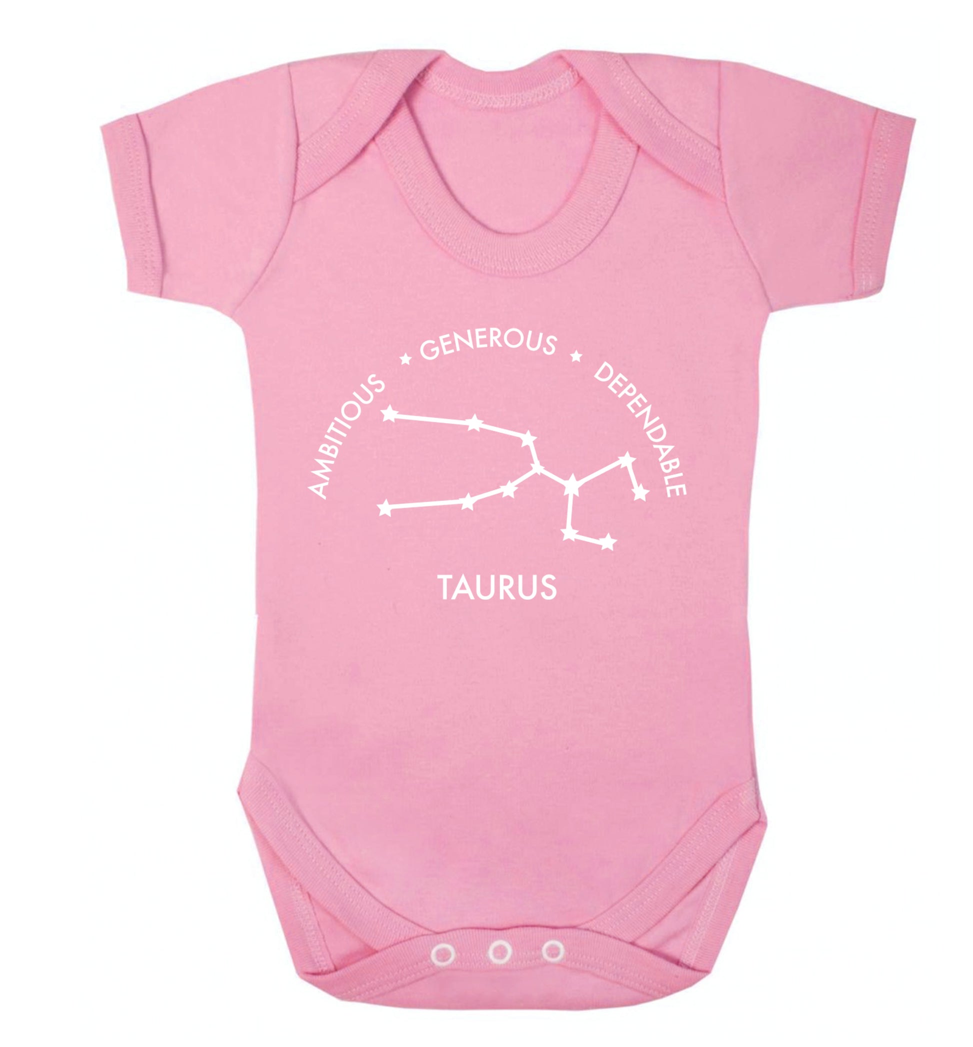 Taurus Ambitious Generous Dependable Baby Vest pale pink 18-24 months