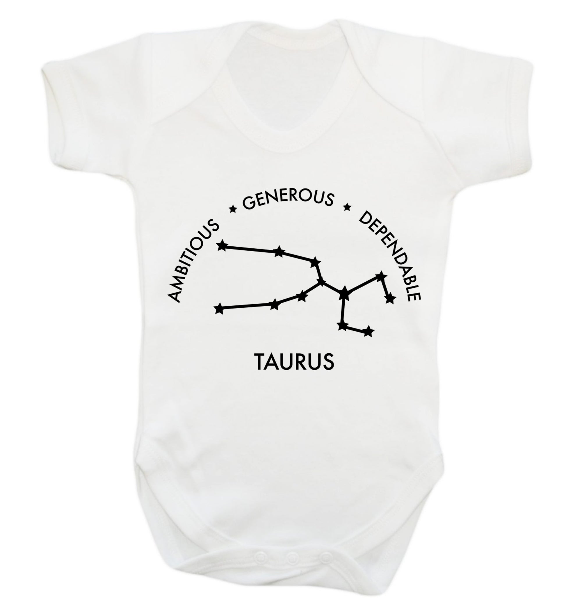 Taurus Ambitious Generous Dependable Baby Vest white 18-24 months