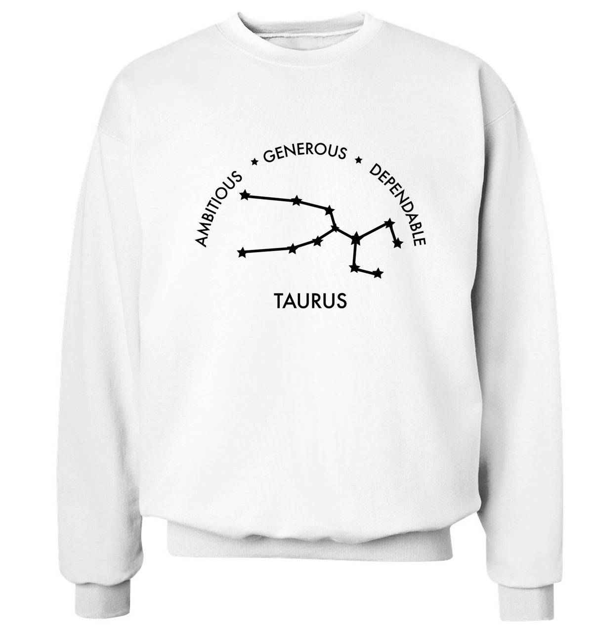 Taurus Ambitious Generous Dependable Adult's unisex white Sweater 2XL