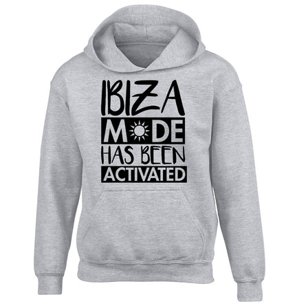 Ibiza mode has been activated children's grey hoodie 12-13 Years