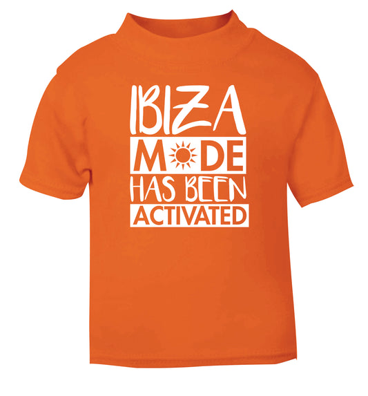 Ibiza mode has been activated orange Baby Toddler Tshirt 2 Years