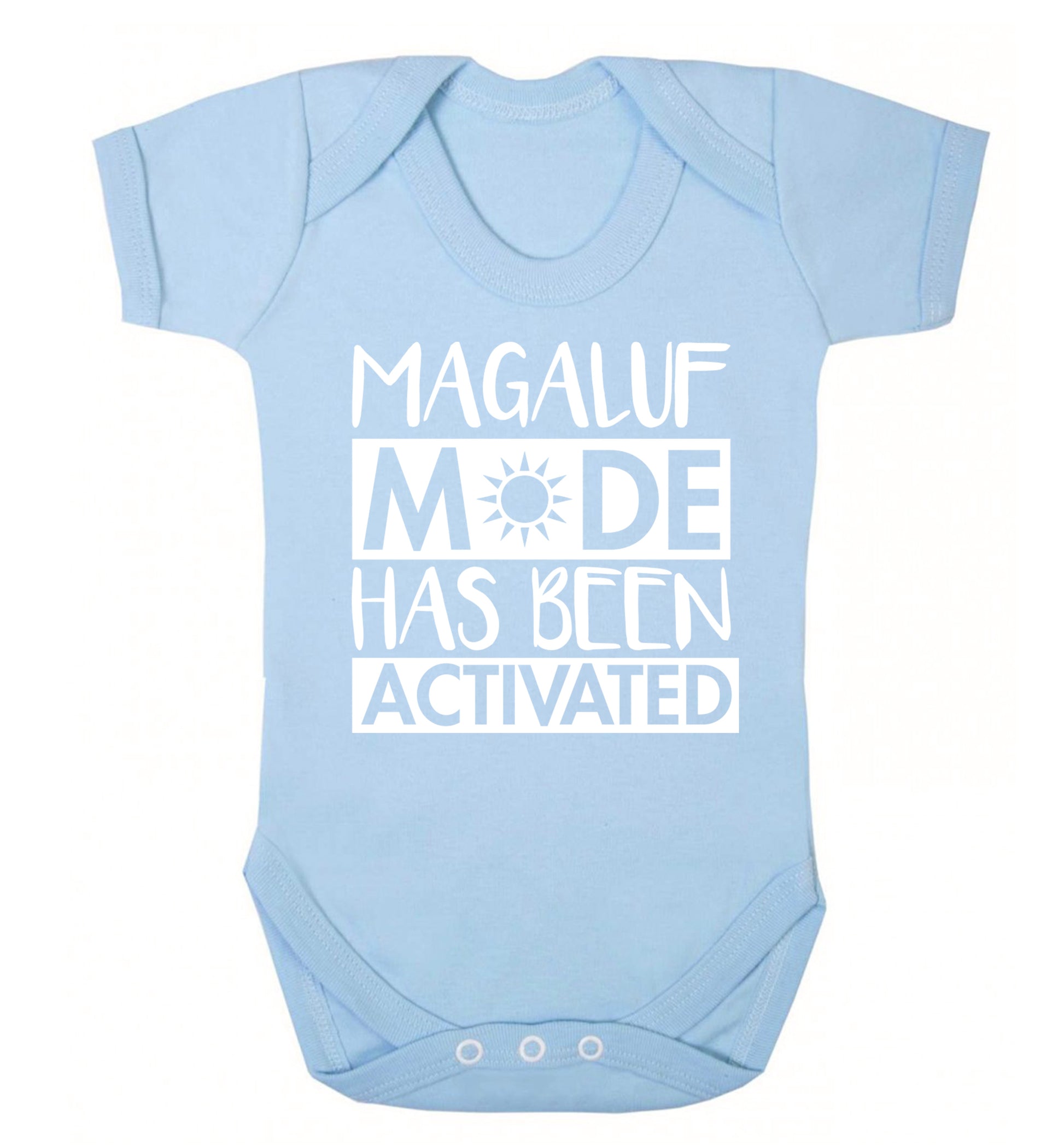 Magaluf mode has been activated Baby Vest pale blue 18-24 months