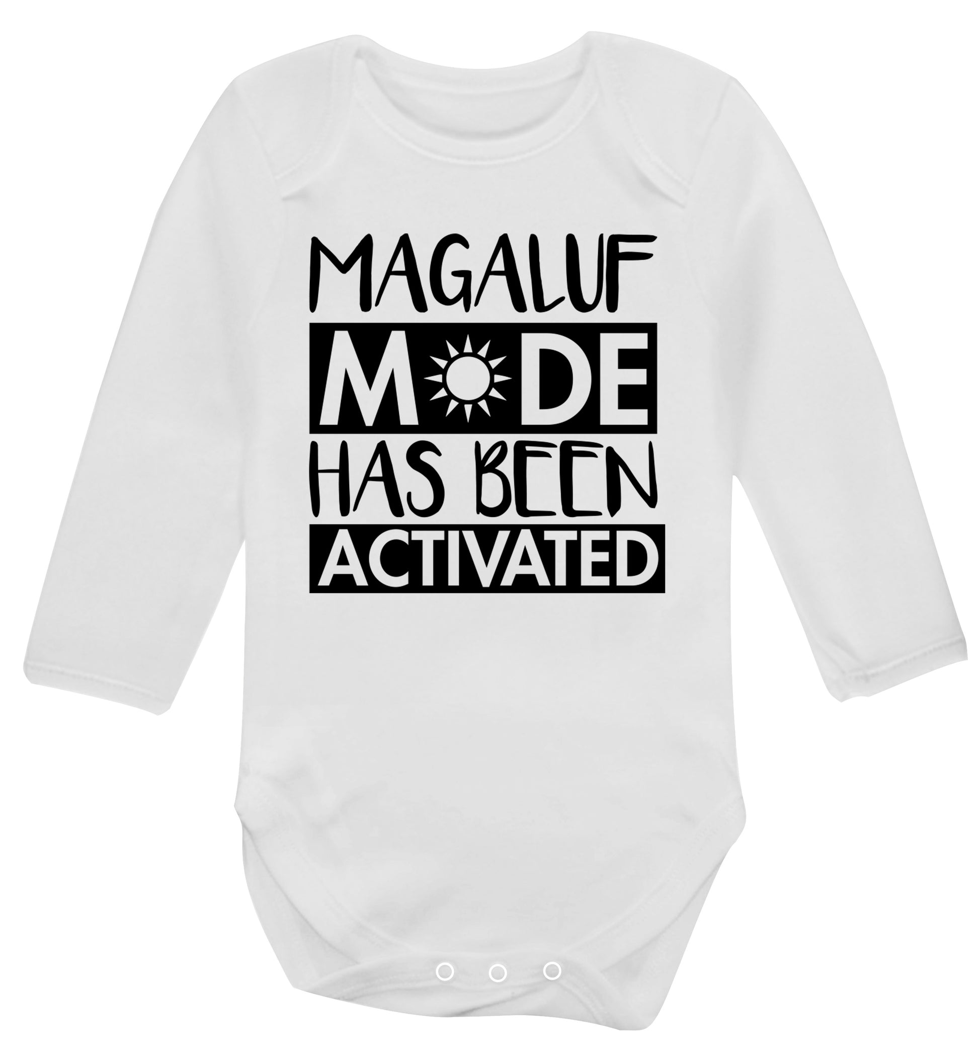 Magaluf mode has been activated Baby Vest long sleeved white 6-12 months
