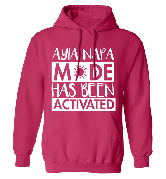 Ayia Napa mode has been activated adults unisex pink hoodie 2XL