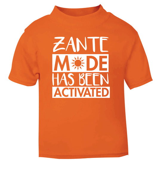 Zante mode has been activated orange Baby Toddler Tshirt 2 Years