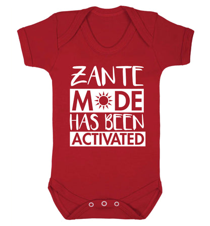 Zante mode has been activated Baby Vest red 18-24 months