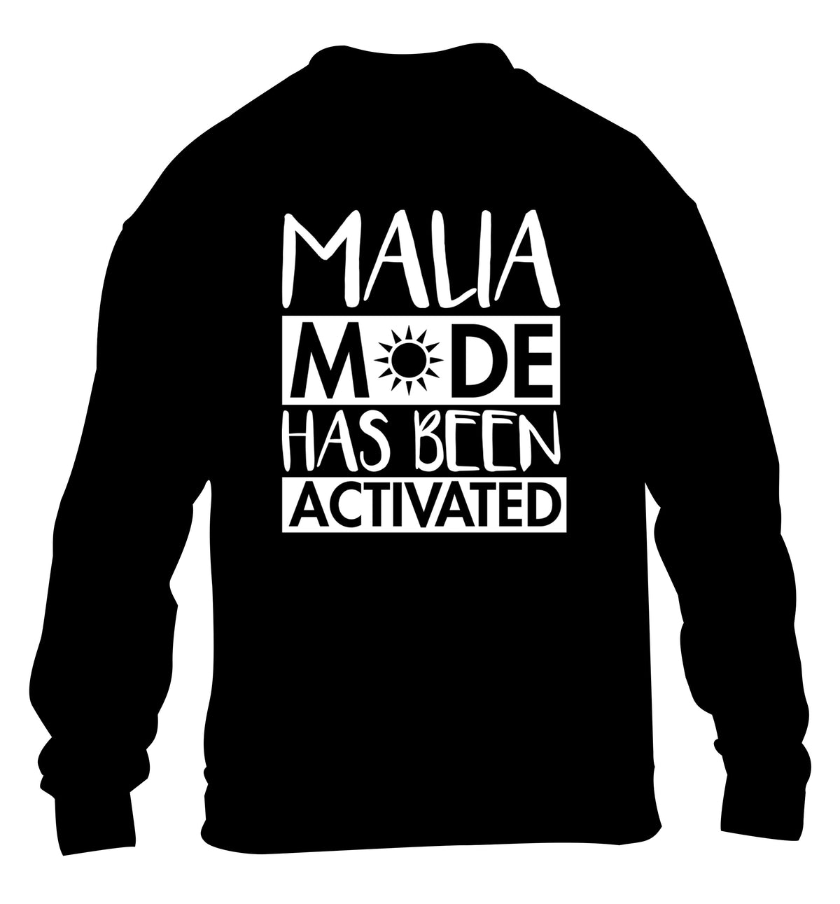 Malia mode has been activated children's black sweater 12-13 Years