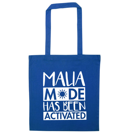 Malia mode has been activated blue tote bag