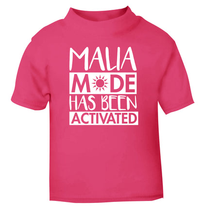 Malia mode has been activated pink Baby Toddler Tshirt 2 Years