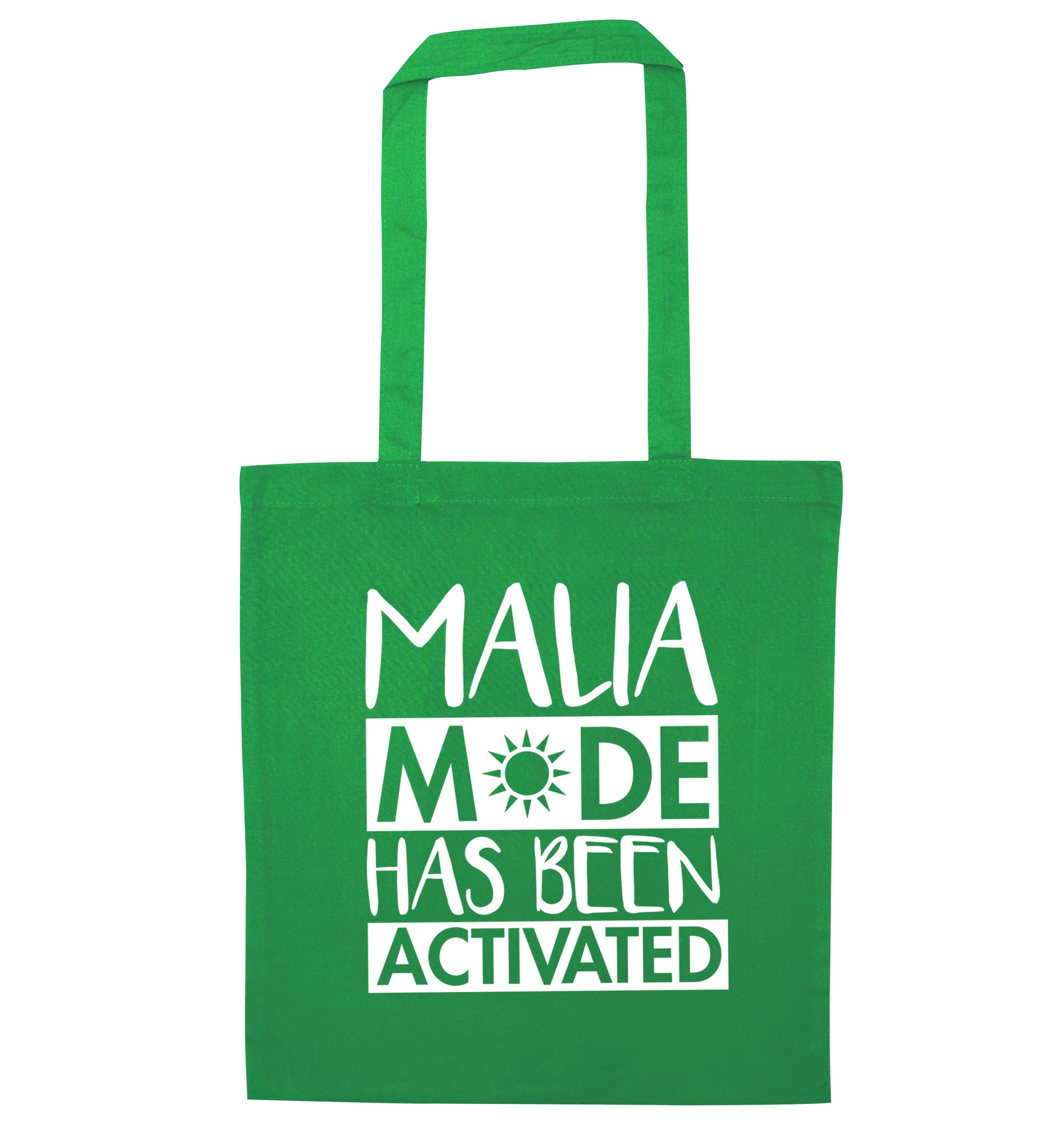 Malia mode has been activated green tote bag