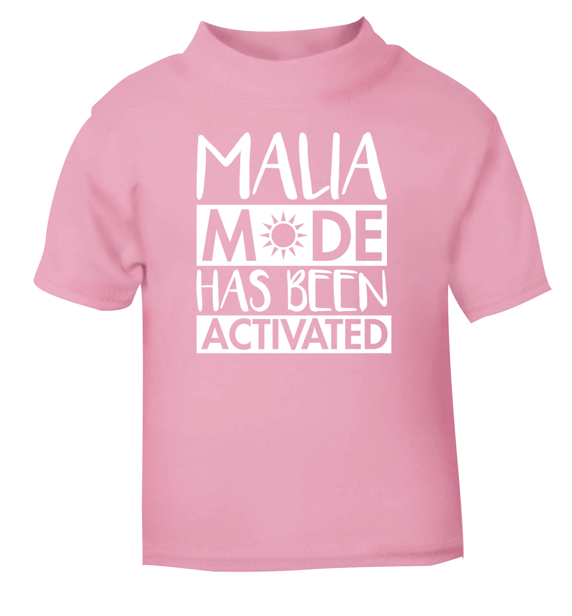 Malia mode has been activated light pink Baby Toddler Tshirt 2 Years