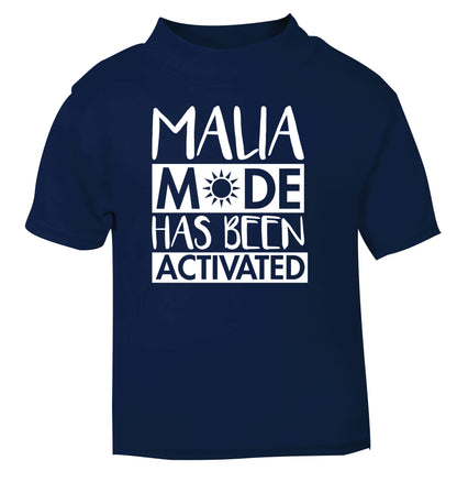 Malia mode has been activated navy Baby Toddler Tshirt 2 Years