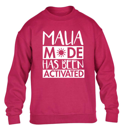 Malia mode has been activated children's pink sweater 12-13 Years