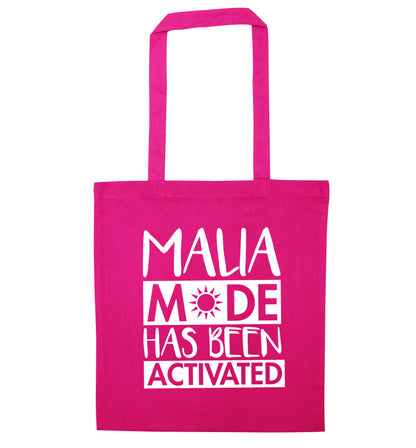 Malia mode has been activated pink tote bag