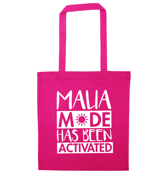 Malia mode has been activated pink tote bag