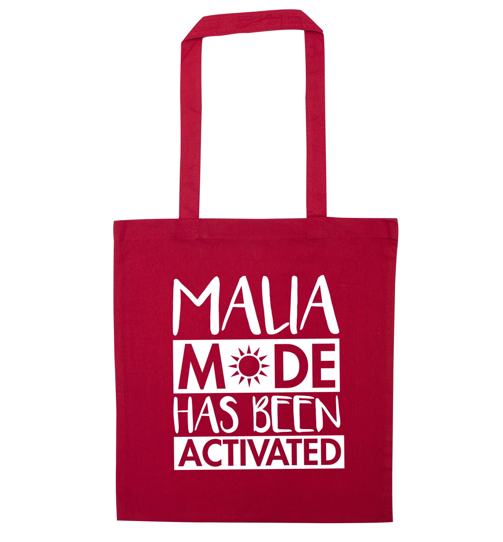 Malia mode has been activated red tote bag