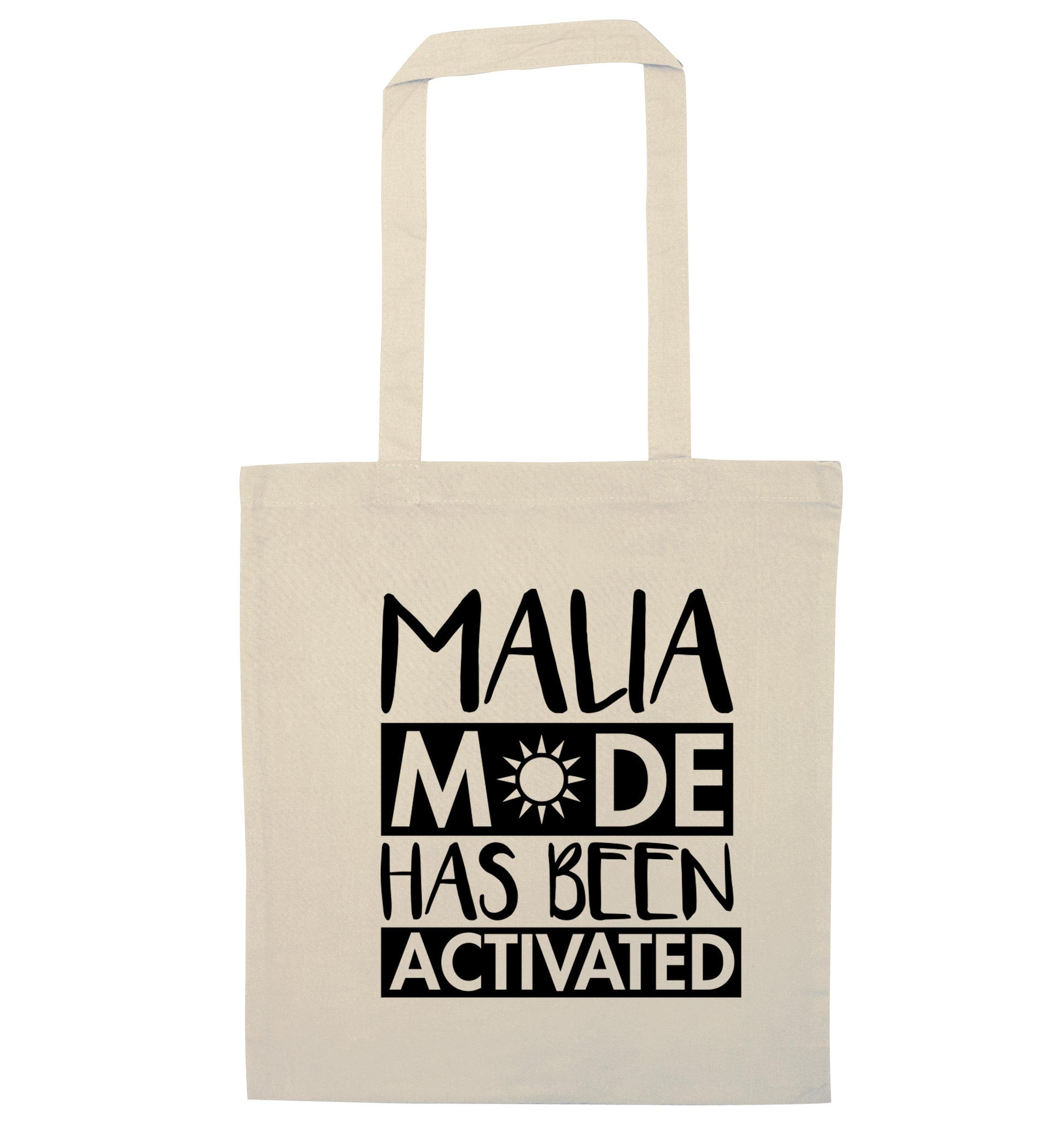 Malia mode has been activated natural tote bag