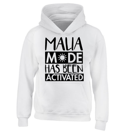 Malia mode has been activated children's white hoodie 12-13 Years