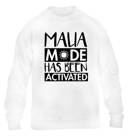 Malia mode has been activated children's white sweater 12-13 Years