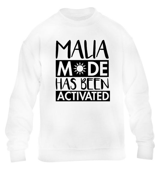 Malia mode has been activated children's white sweater 12-13 Years