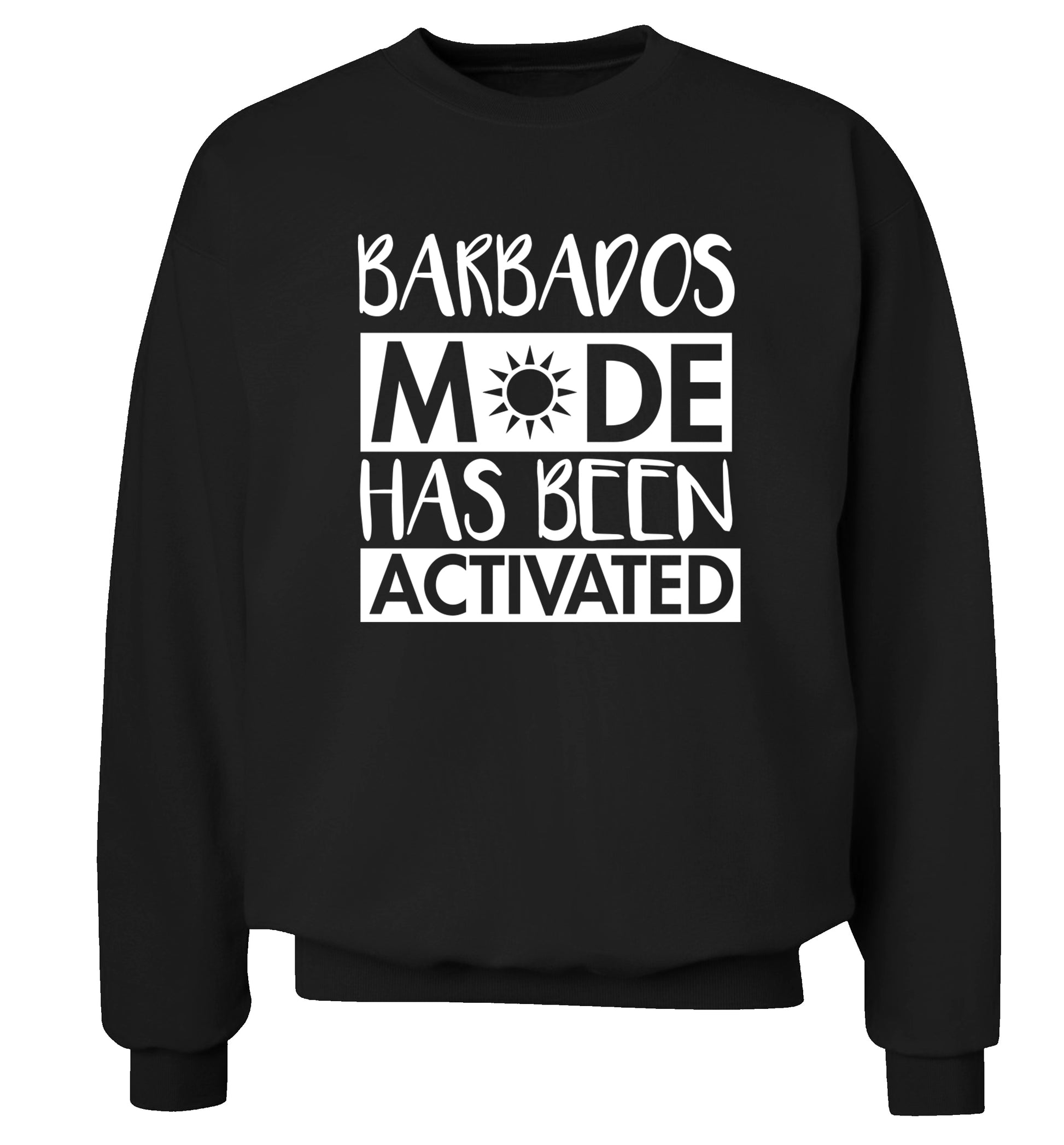 Barbados mode has been activated Adult's unisex black Sweater 2XL