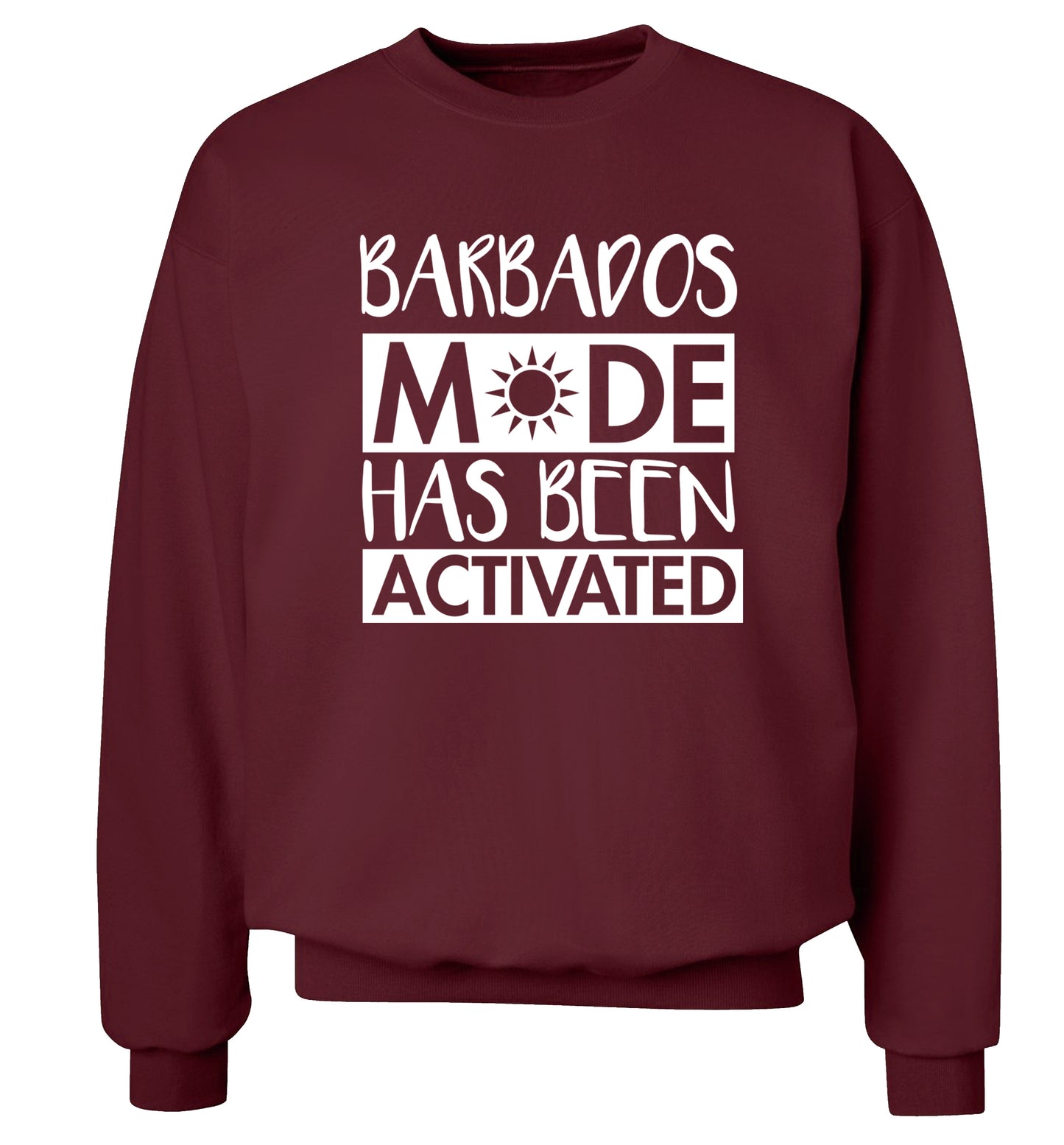 Barbados mode has been activated Adult's unisex maroon Sweater 2XL