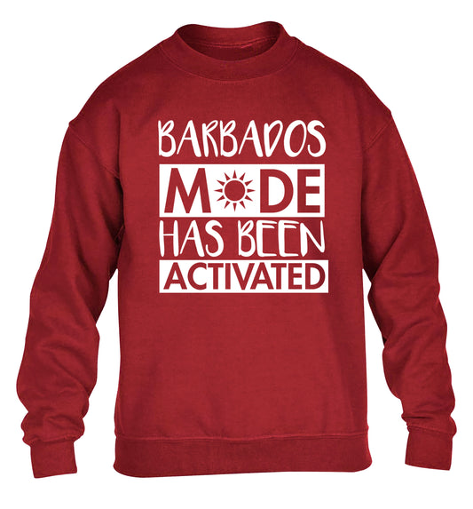 Barbados mode has been activated children's grey sweater 12-13 Years