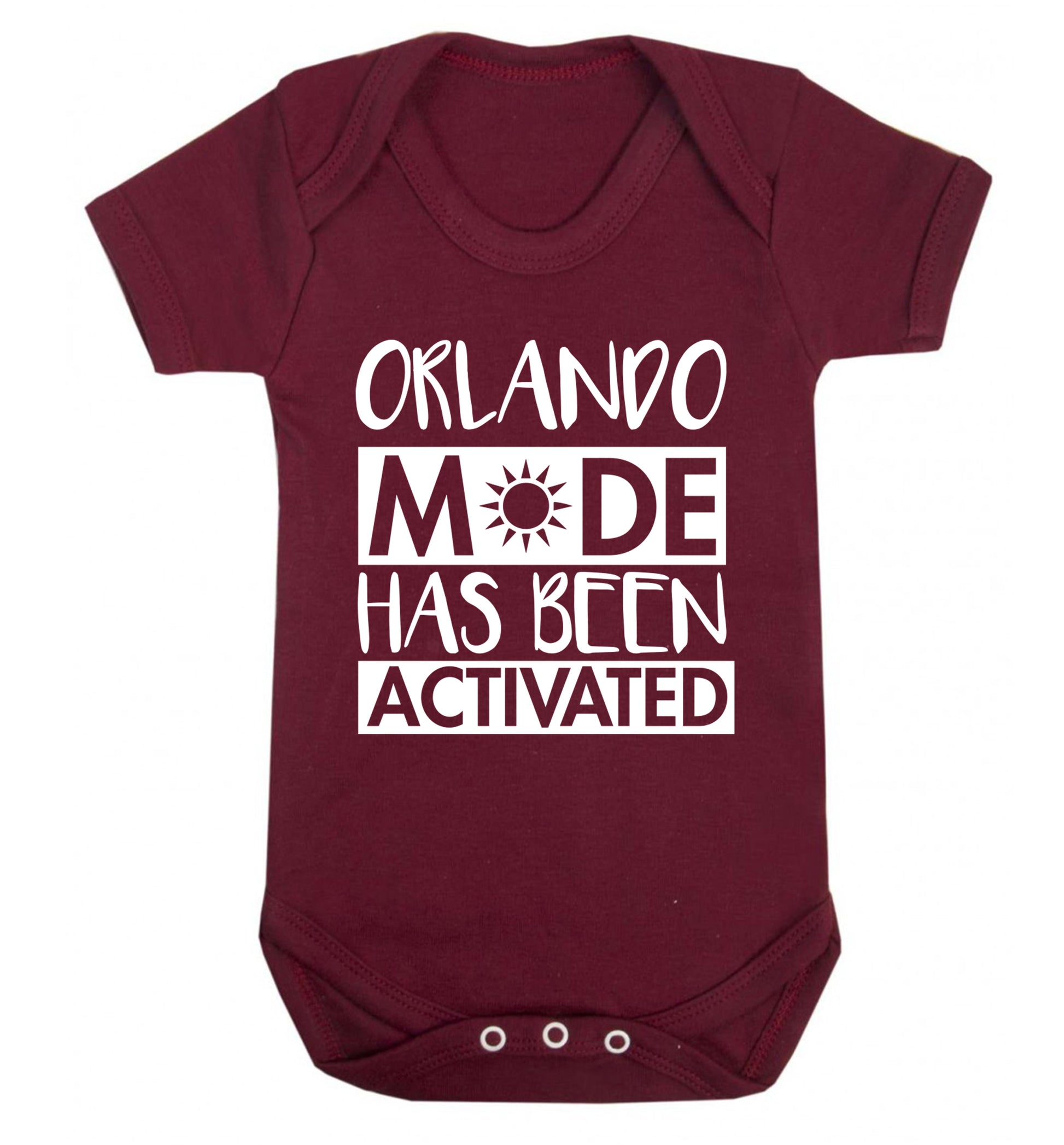 Orlando mode has been activated Baby Vest maroon 18-24 months