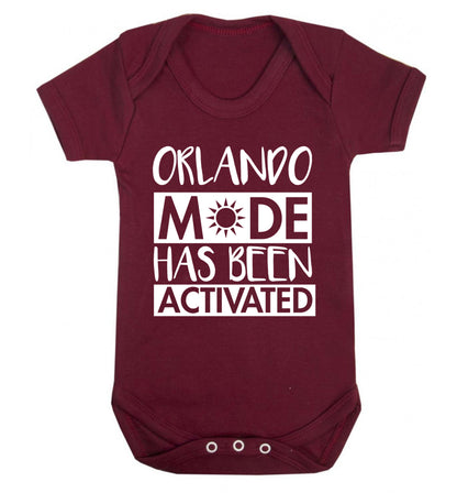 Orlando mode has been activated Baby Vest maroon 18-24 months