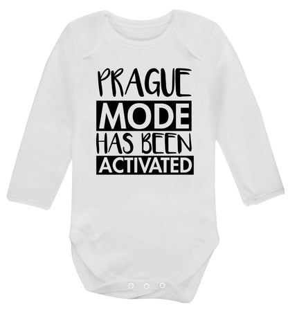 Prague mode has been activated Baby Vest long sleeved white 6-12 months