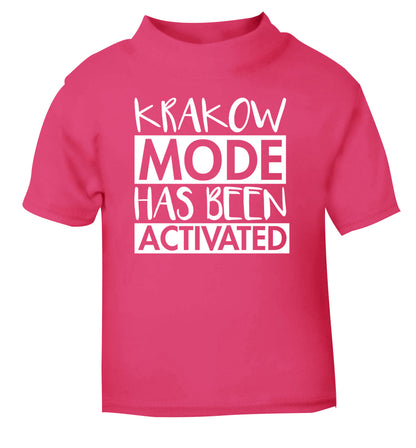 Krakow mode has been activated pink Baby Toddler Tshirt 2 Years