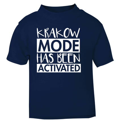Krakow mode has been activated navy Baby Toddler Tshirt 2 Years