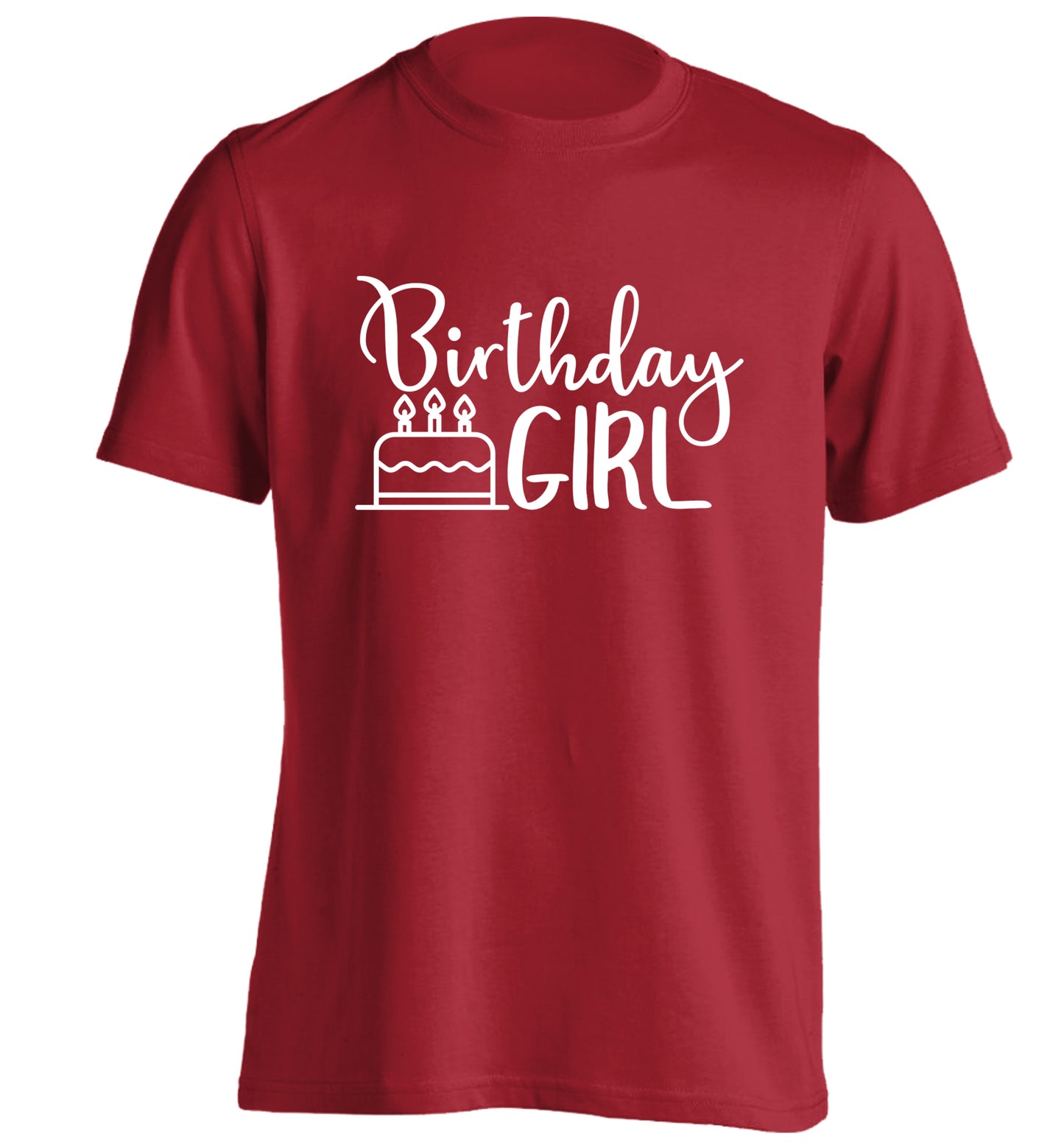 Birthday Girl adults unisex red Tshirt 2XL