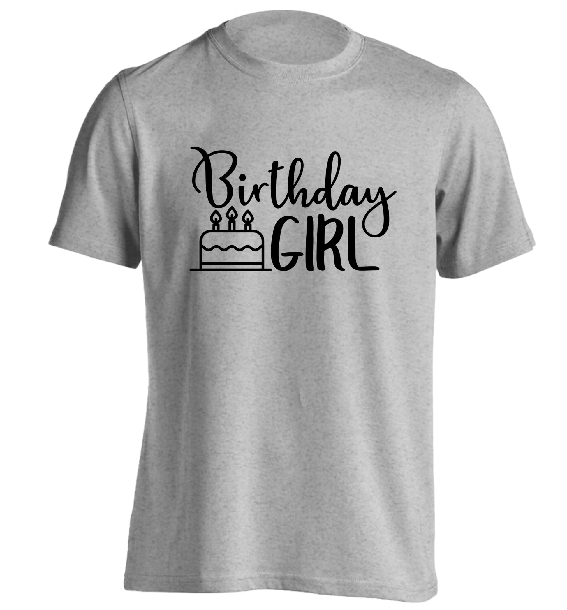 Birthday Girl adults unisex grey Tshirt 2XL