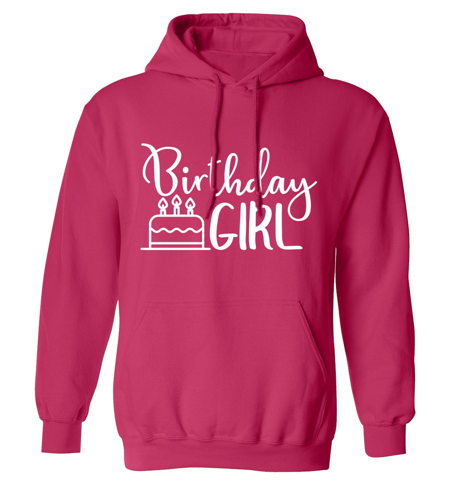 Birthday Girl adults unisex pink hoodie 2XL